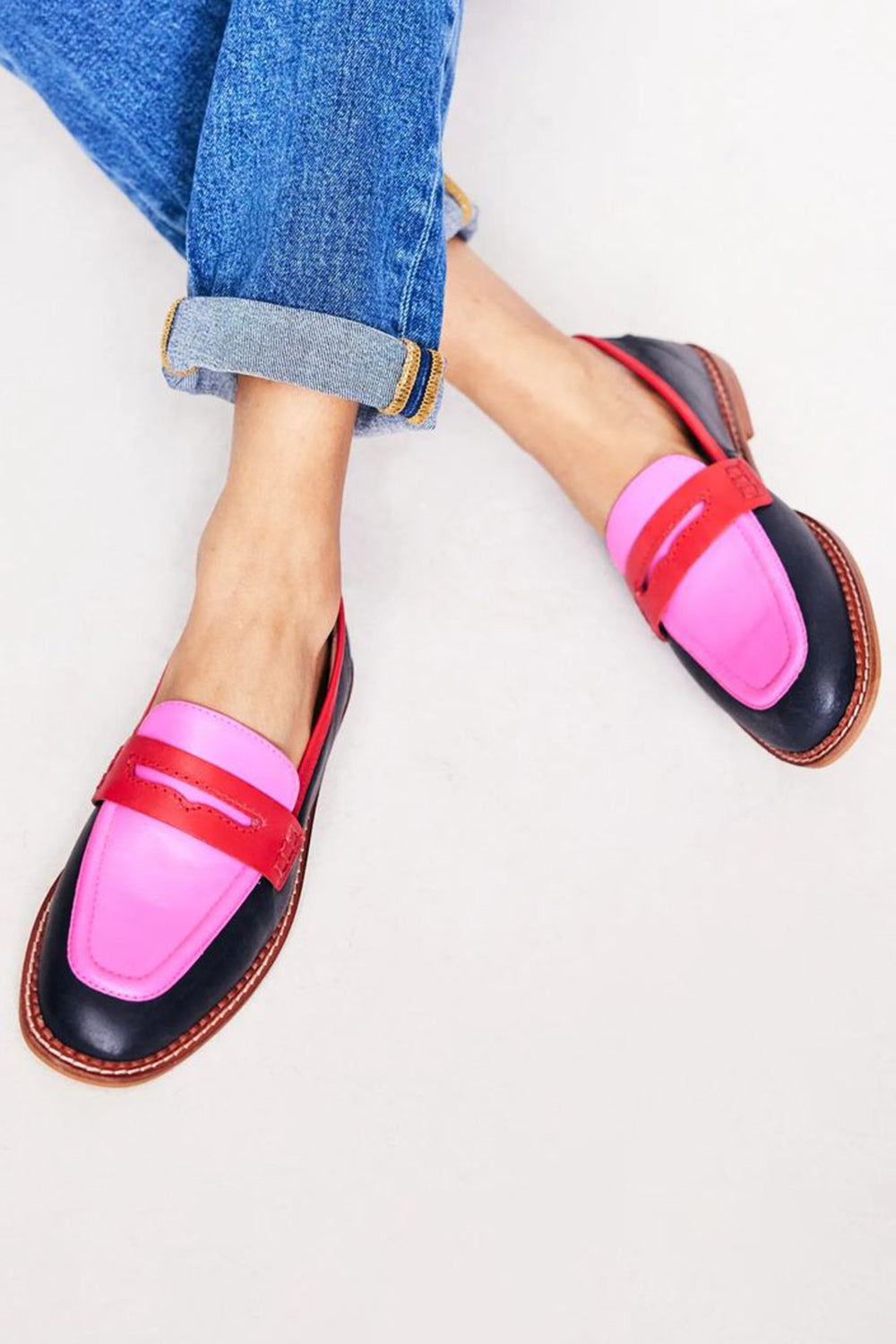 Vaia™ | Black Loafers with Colorful Details