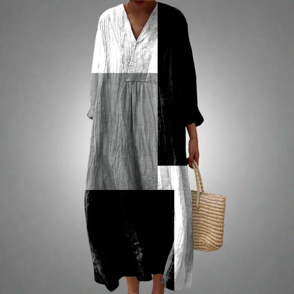 Anna™ | Abstract Patchwork Maxi Dress