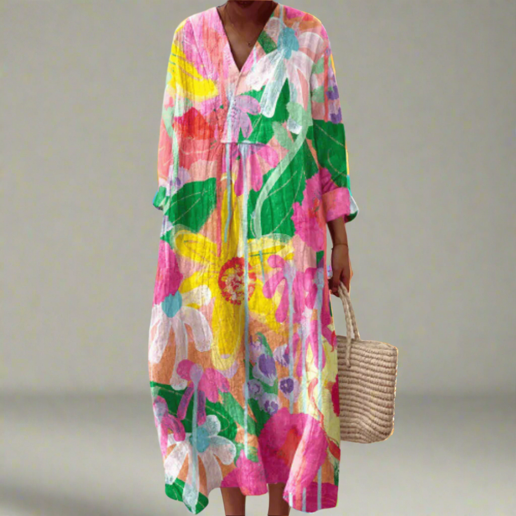 Talitha™ | Watercolor Bloom Breezy Maxi Dress