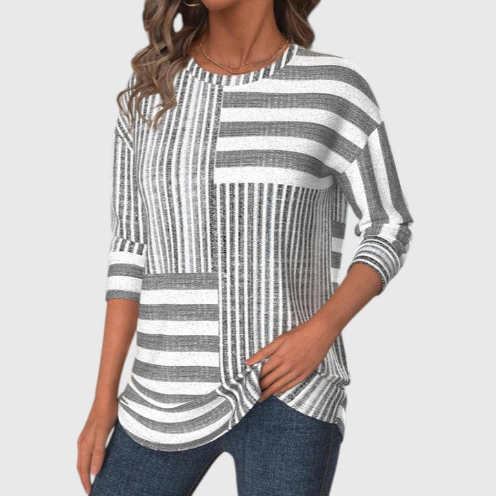 MELANIA™ | STRIPED BREATHABLE BLOUSE