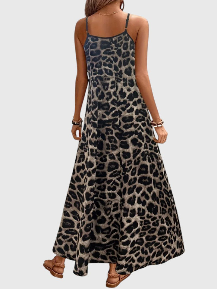 MANDY™ | ELEGANT LEOPARD MAXI DRESS