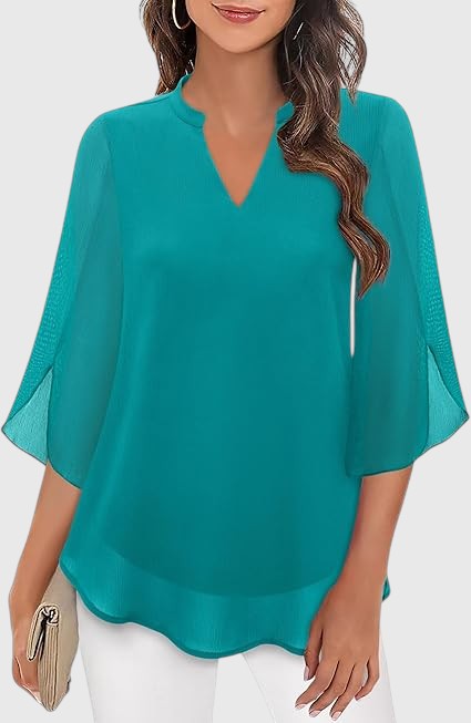 MAIRA™ | CHIFFON A-LINE BLOUSE
