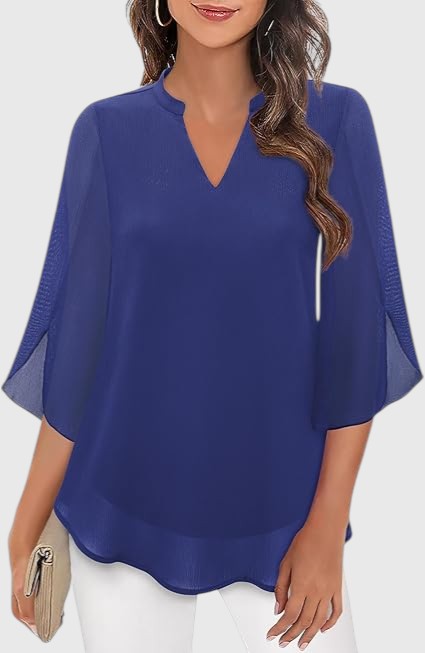 MAIRA™ | CHIFFON A-LINE BLOUSE