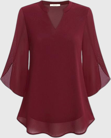 MAIRA™ | CHIFFON A-LINE BLOUSE