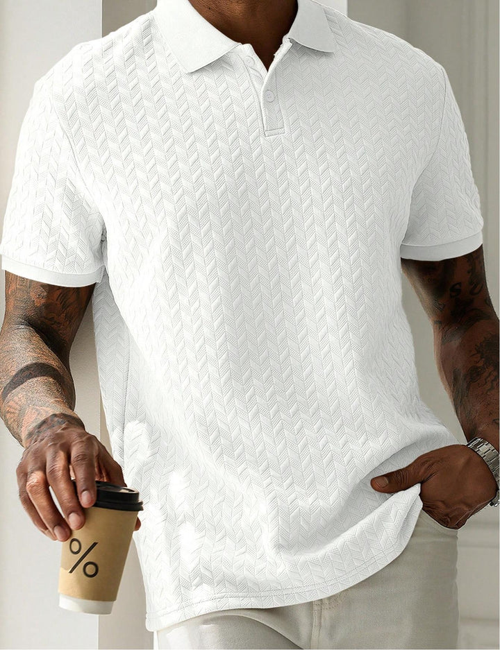 Ethan - Men's Classic Knit Polo Shirt