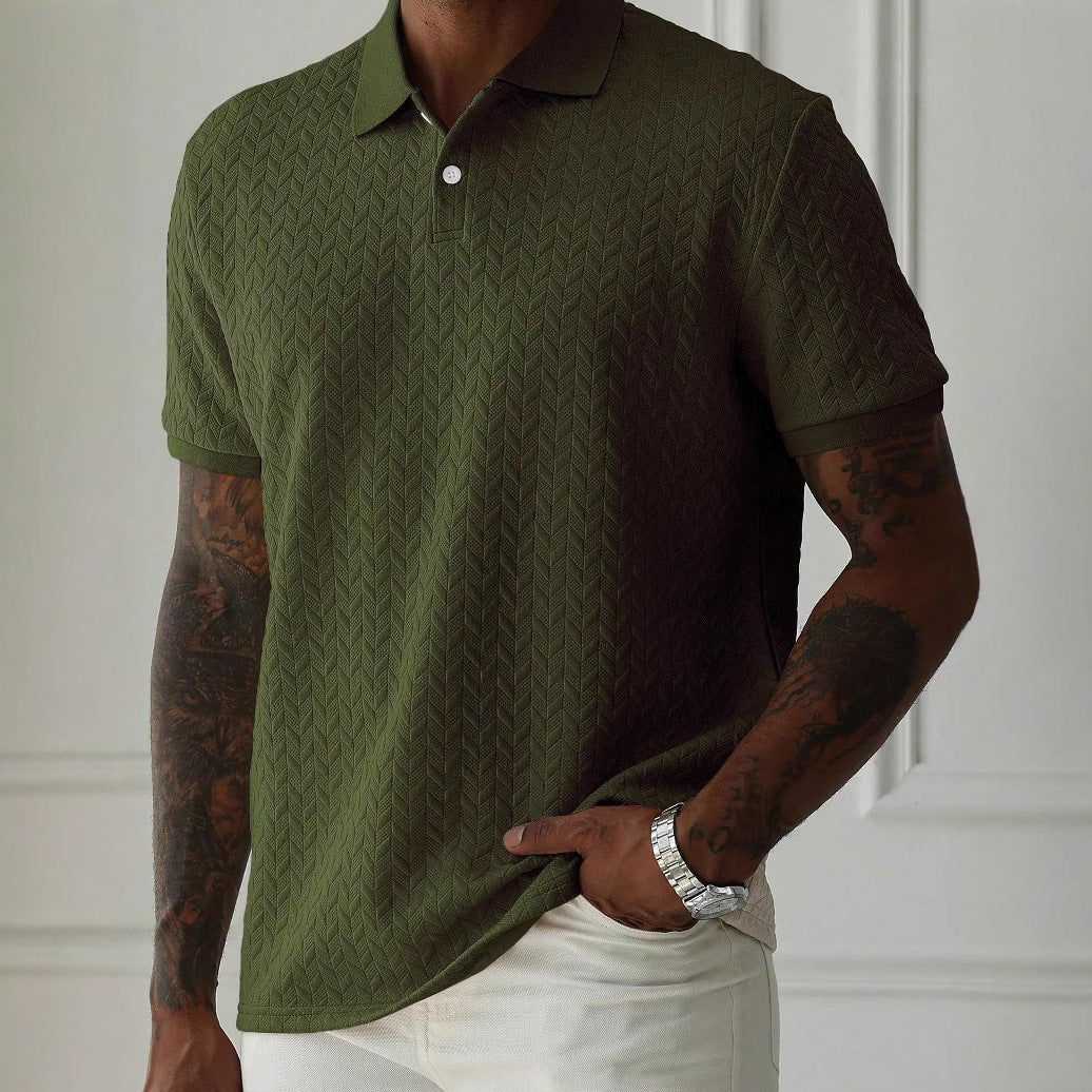 Ethan - Men's Classic Knit Polo Shirt