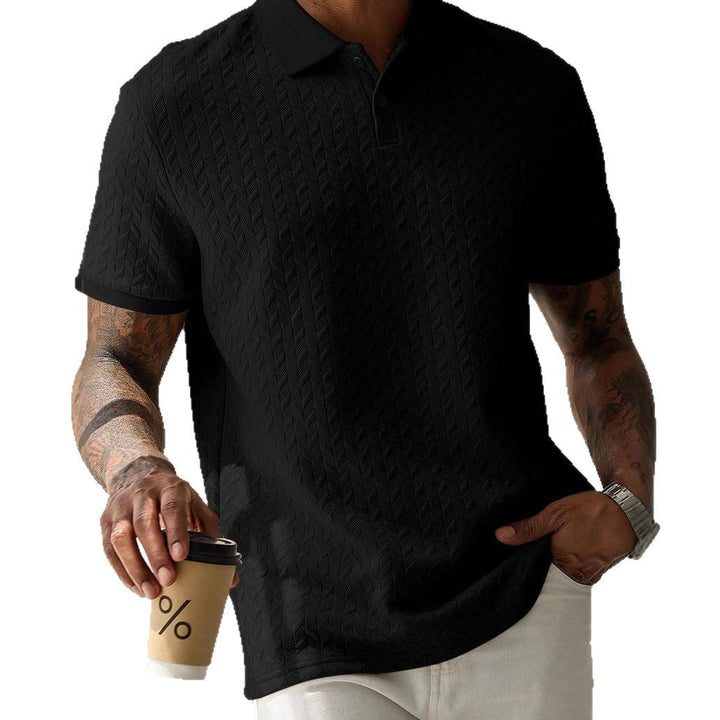 Ethan - Men's Classic Knit Polo Shirt