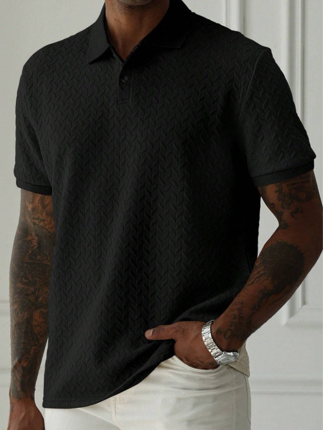 Ethan - Men's Classic Knit Polo Shirt