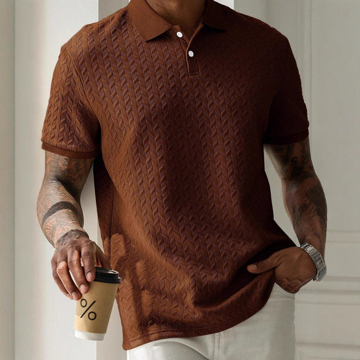 Ethan - Men's Classic Knit Polo Shirt