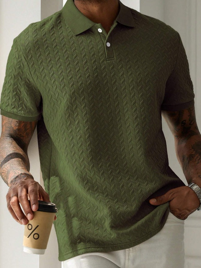 Ethan - Men's Classic Knit Polo Shirt