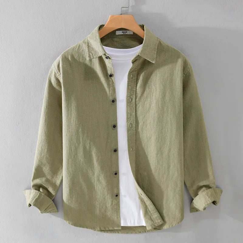 Kairos – Men's Linen-Cotton Long Sleeve Shirt