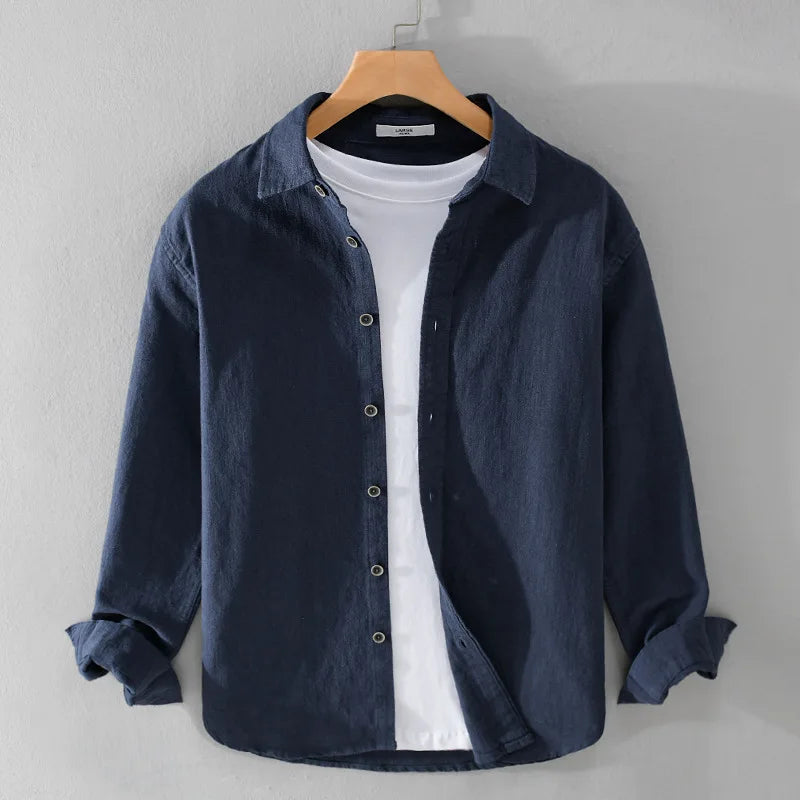 Kairos – Men's Linen-Cotton Long Sleeve Shirt