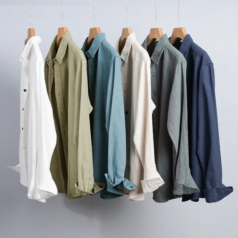 Kairos – Men's Linen-Cotton Long Sleeve Shirt