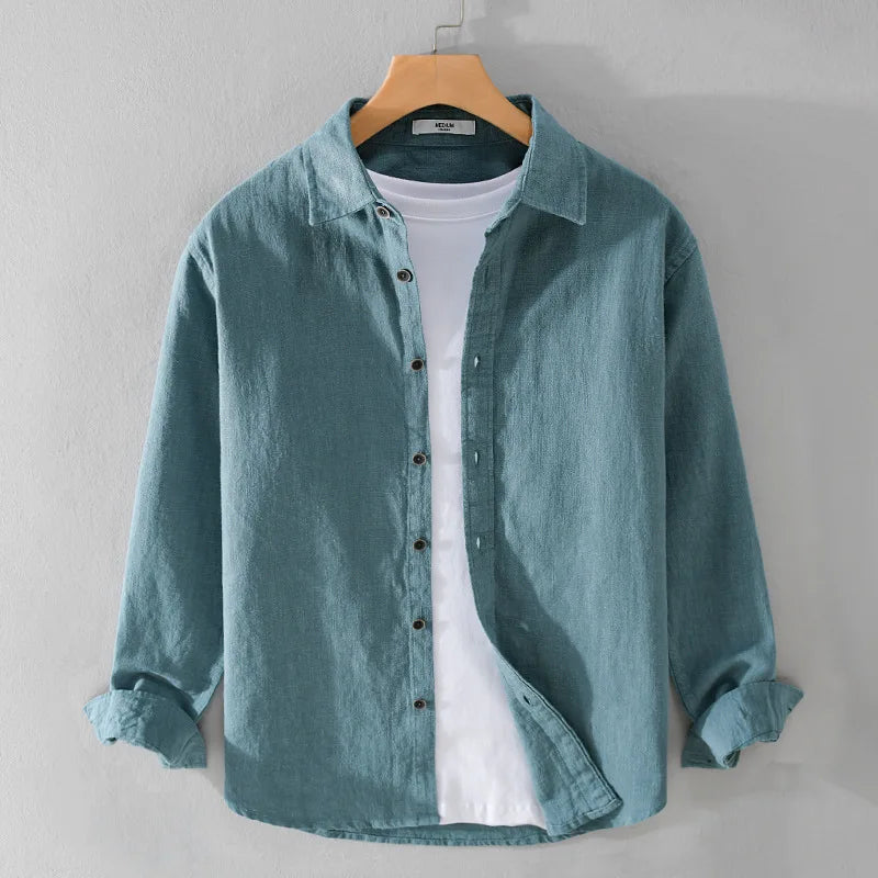Kairos – Men's Linen-Cotton Long Sleeve Shirt