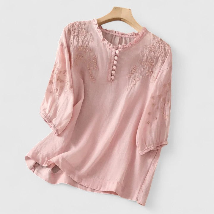 EFFIE™ | ELEGANT BUTTON-FRONT BLOUSE