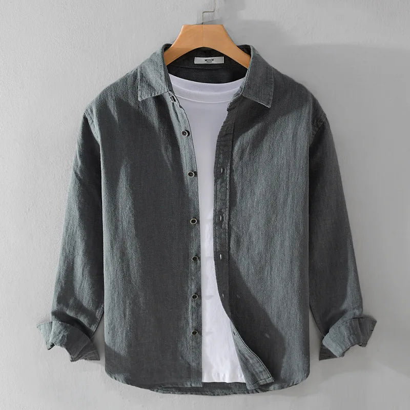 Kairos – Men's Linen-Cotton Long Sleeve Shirt
