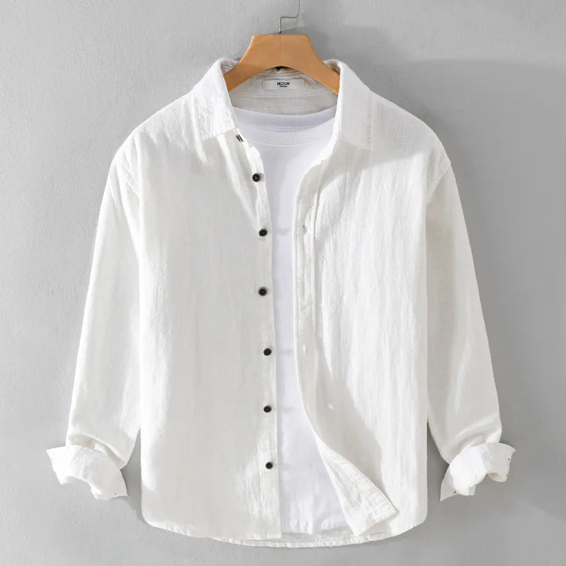 Kairos – Men's Linen-Cotton Long Sleeve Shirt