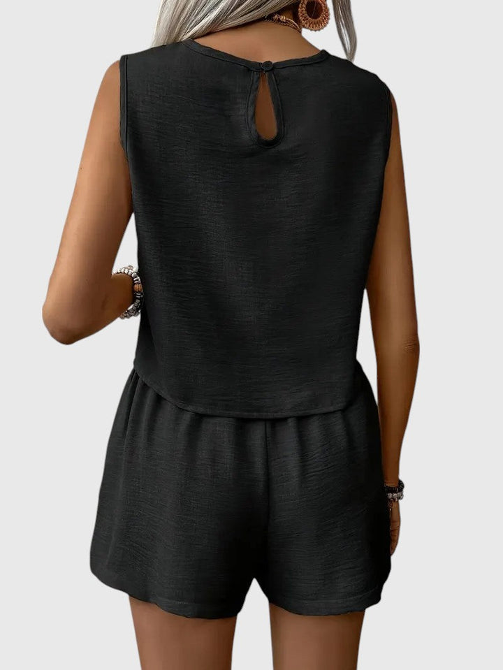 Janela™ | Sleeveless Button-Up Set